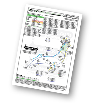 Map with easy-to-follow route details for walk wa164 Clifford Chambers from Stratford-upon-Avon pdf