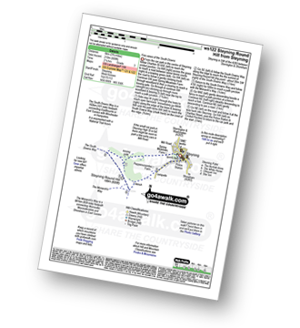 Map with easy-to-follow route details for walk ws122 Steyning Round Hill from Steyning pdf