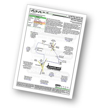 Map with easy-to-follow route details for walk ws140 Jack and Jill and Wolstonbury Hill from Clayton pdf