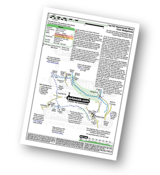 Map with easy-to-follow route details for walk wy152 Heptonstall Moor from Midgehole pdf