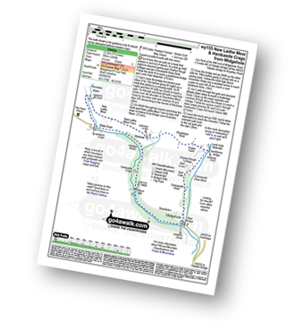 Map with easy-to-follow route details for walk wy155 New Laithe Moor and Hardcastle Crags from Midgehole pdf