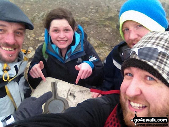 Walk gw126 Snowdon via The Llanberis Path - On Garnedd Ugain (Crib y Ddysgl) summit - the 2nd highest mountain in Wales