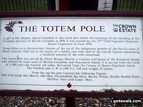 Walk be117 A circuit of Virginia Water - Information on The Totem Pole, Virginia Water