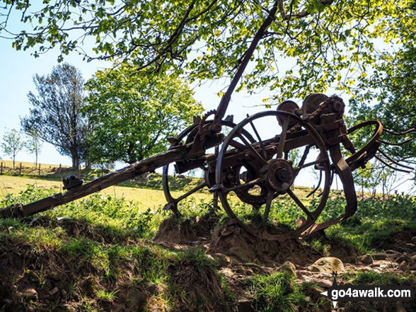 Old farm machinery on the way to Foel Fynyddau