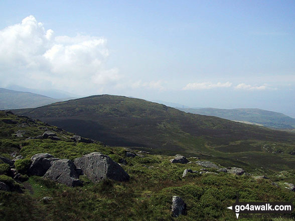 Walk cw283 Tal y Fan, Foel-ganol, Yr Orsedd and Drum (Carneddau) from Cae Coch - Foel Lwyd from the summit of Tal y Fan