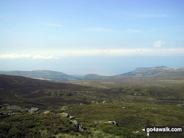 Walk cw110 Tal y Fan and Drum (Carneddau) from Cae Coch - Foel Luss, Penmaen-bach and Mynydd y Dref (Conwy Mountain) from the summit of Tal y Fan