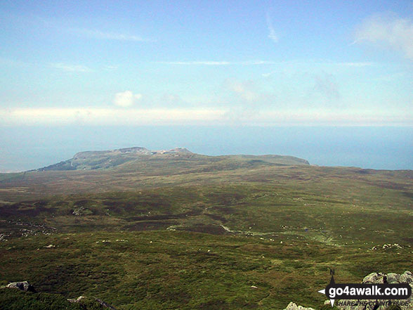 Walk cw172 Tal y Fan, Foel-ganol and Yr Orsedd from Bwlch y Ddeufaen - Mynydd y Dref (Conwy Mountain) from the summit of Tal y Fan