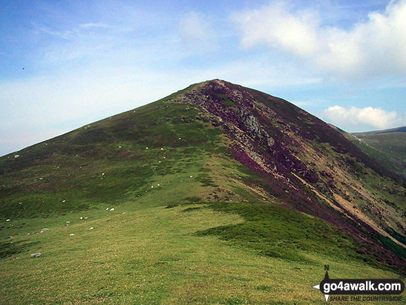 Walk cw201 Foel-ganol and Yr Orsedd from Bwlch y Ddeufaen - Foel-ganol from Foel Dduarth