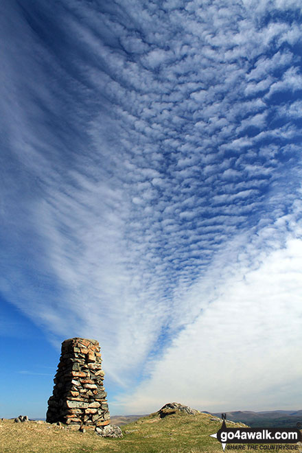 Brunt Knott (Potter Fell) summit trig point . . . and a rather marvelous cloud formation