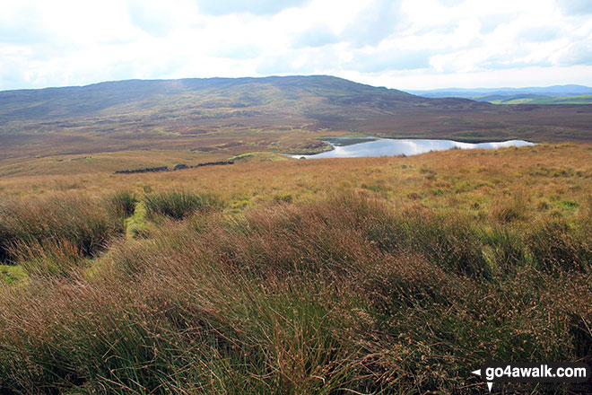 Skeggles Water from the summit of Cocklaw Fell with Brunt Knott (Potter Fell) in the background 