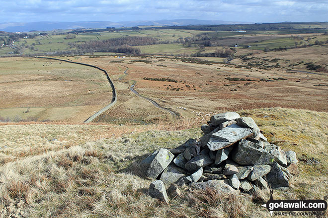 Rosgill Moor from the summit cairn on Scalebarrow Knott 