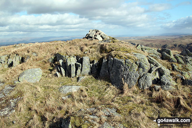 Walk c472 The Naddle Horseshoe from Hazel Shaw - Powley's Hill summit cairn