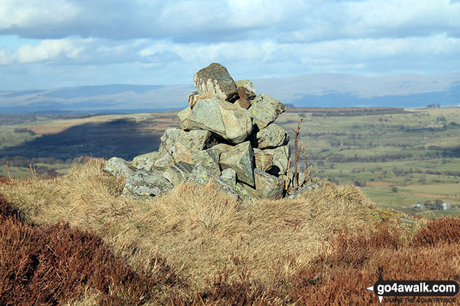 Walk c472 The Naddle Horseshoe from Hazel Shaw - Hugh's Laithes Pike summit cairn