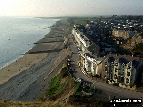 Walk gw229 Pont Rhyd-y-benllig and Cardigan Bay from Criccieth - Looking West from Criccieth Castle