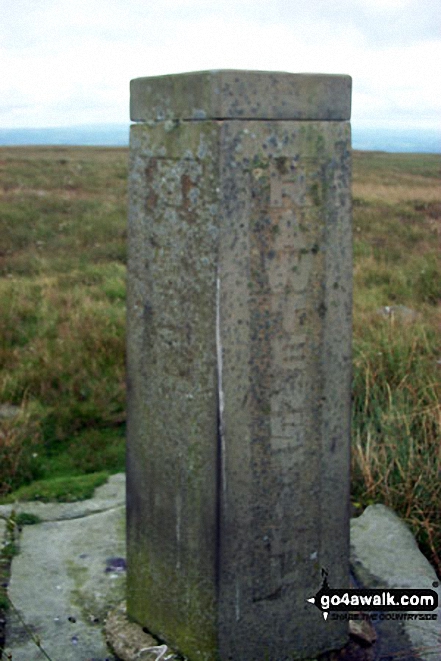 Walk l134 Hail Storm Hill from Edenfield - Boundary Stone on Top of Leach, Cowpe Moss