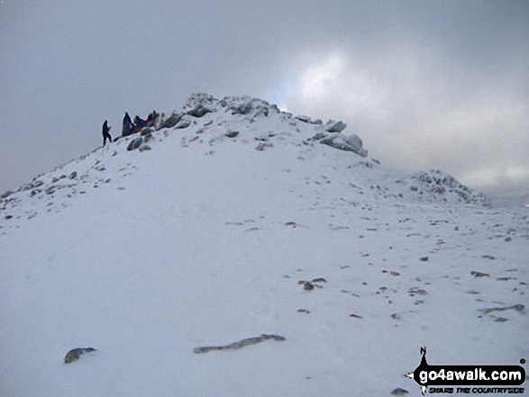 Walk gw126 Snowdon via The Llanberis Path - Me (the little Buffalo Stickman) on Garnedd Ugain (Crib y Ddysgl)