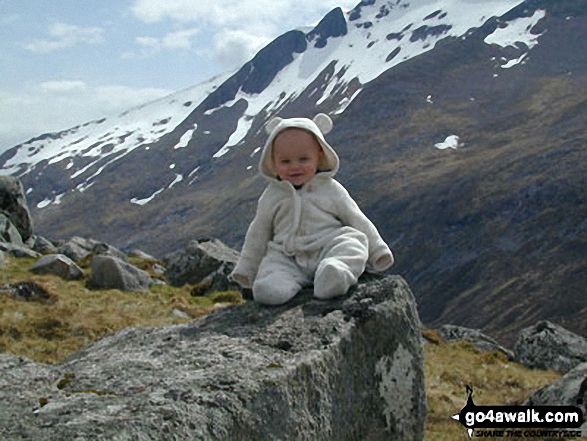 My son George on Aonach Mor in Ben Nevis, The Anonachs and the Grey Corries HIghland Scotland