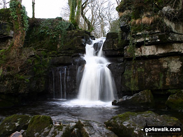 Walk ny248 Kisdon and Keld from Muker - Waterfall above Muker