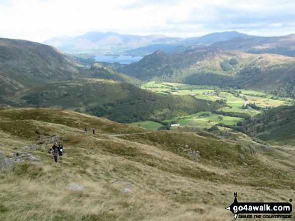 Walk c139 Allen Crags, Glaramara and Seathwaite Fell from Seatoller (Borrowdale) - Derwent Water and Borrowdale from Glaramara