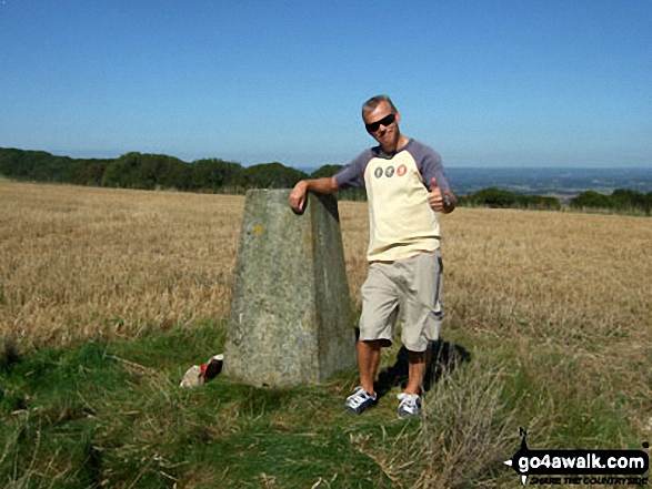 Walk ws122 Steyning Round Hill from Steyning - Me at Steyning Round Hill Trig Point