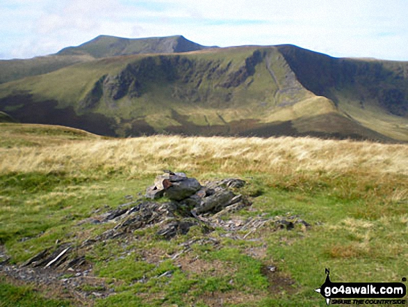 Bannerdale Crags (mid-ground) and Blencathra (or Saddleback) from Souther Fell