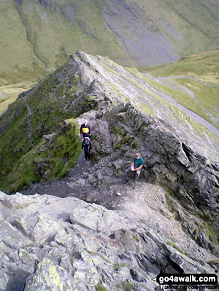 Walk c383 Blencathra via Sharp Edge from Scales - Climbing Sharp Edge, Blencathra (or Saddleback)