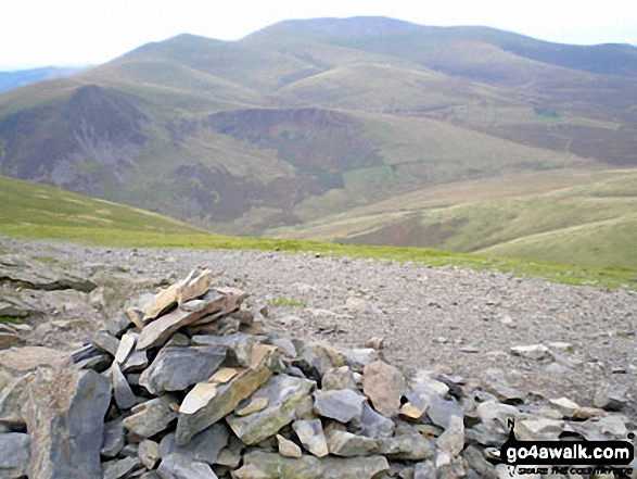 Walk c383 Blencathra via Sharp Edge from Scales - Skiddaw from Hallsfell Top summit cairn, Blencathra or Saddleback