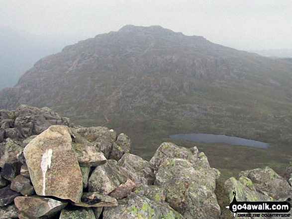 Pike of Blisco (Pike o' Blisco) and Red Tarn (Langdale) from the summit of Cold Pike