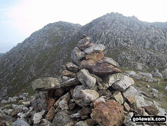 Crinkle Crags (Long Top) and Crinkle Crags (Gunson Knott) from Shelter Crags summit cairn