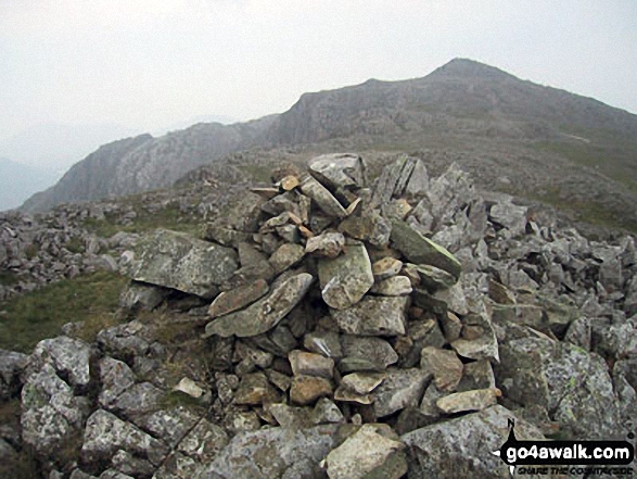 Walk c129 Crinkle Crags and Bow Fell from The Old Dungeon Ghyll, Great Langdale - Esk Pike from the summit of Bow Fell (Bowfell) (North Top)