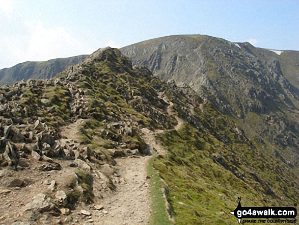 Walk c220 Helvellyn via Striding Edge from Glenridding - On Striding Edge on the way to Helvellyn