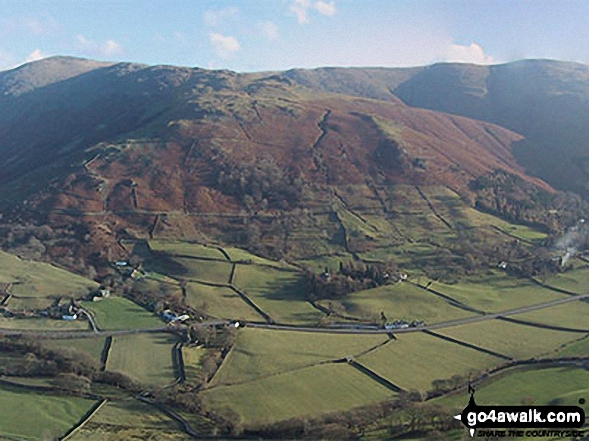 Great Rigg (left). Stone Arthur (centre) and Heron Pike (right) from the top of High Raven Crag 