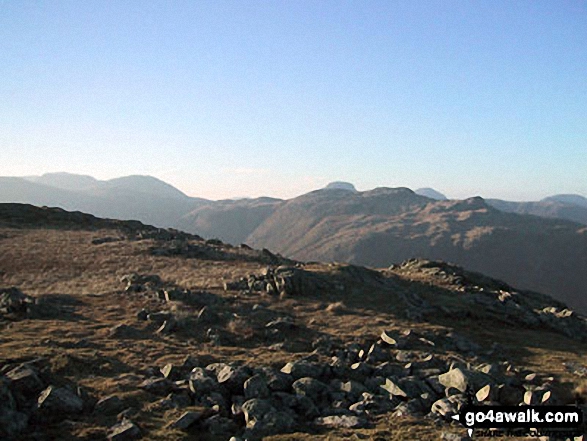 Walk c189 High Raise from Rosthwaite - Glaramara from Low White Stones summit