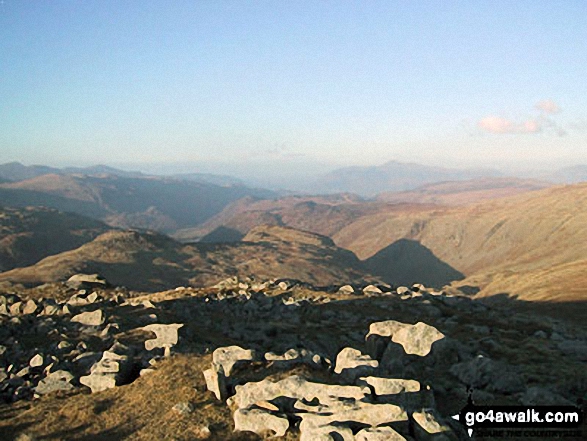 Low White Stones (foreground) with Borrowdale beyond from High Raise (Langdale)