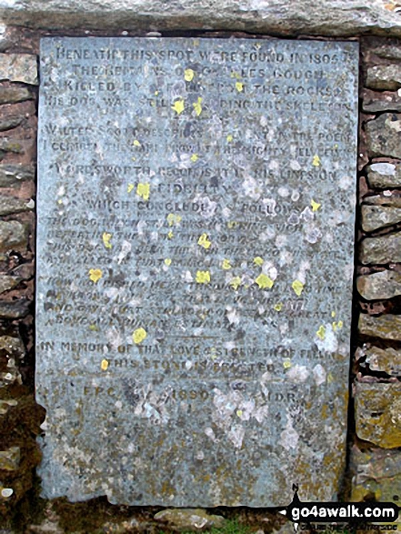 Walk c124 Helvellyn Ridge from Thirlmere - The aircraft memorial on Helvellyn