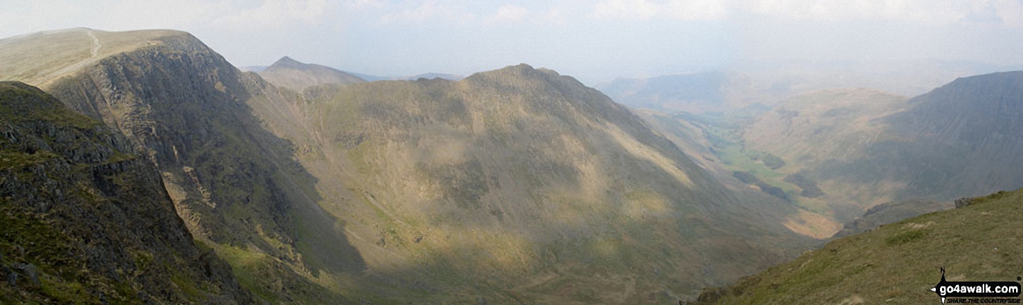 Walk c220 Helvellyn via Striding Edge from Glenridding - Nethermost Pike, Helvellyn and Striding Edge from High Crag (Helvellyn)