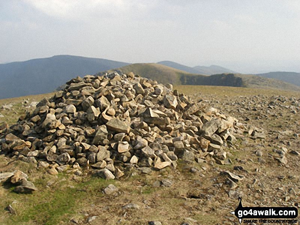 Walk c220 Helvellyn via Striding Edge from Glenridding - High Crag (Helvellyn) summit cairn