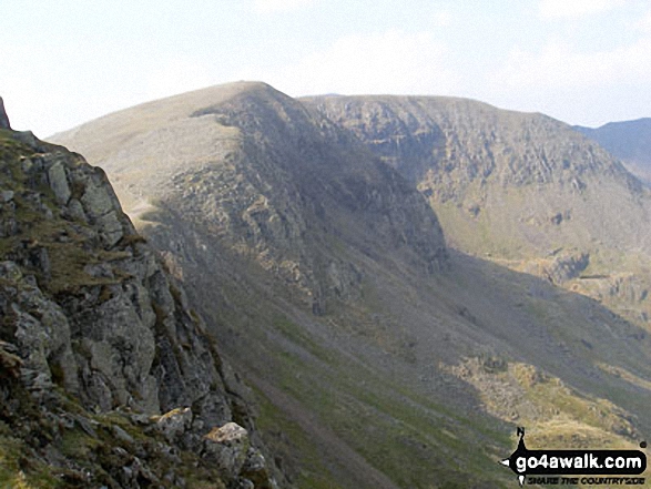 Walk c220 Helvellyn via Striding Edge from Glenridding -  Helvellyn, Nethermost Pike and High Crag from Dollywaggon Pike