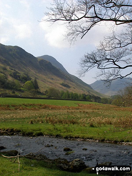 Walk c237 Grisedale Beck from Patterdale - Grisedale Beck with St Sunday Crag beyond