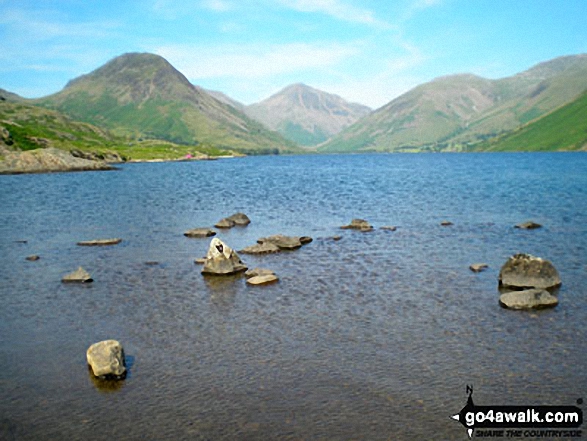 Walk c271 The Scafell Massif from Wasdale Head, Wast Water - Yewbarrow, Great Gable, Lingmell and the shoulder of Scafell Pike from Wast Water