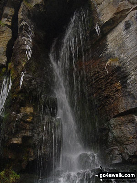 Walk ny184 Kingsdale, Beezley Falls and Snow Falls from Ingleton - The Ingleton Waterfalls - Small Thornton Force from behind