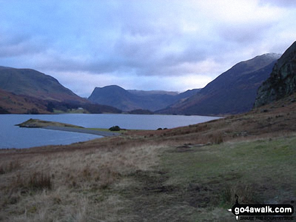 Crummock Water and Low Ling Crag - with Rannerdale Knotts (left), Fleetwith Pike (centre) and The High Stile Ridge (right) 