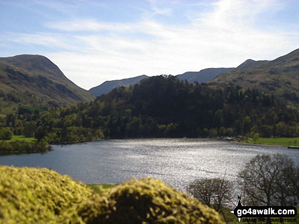 Walk c155 The Knott and Place Fell from Patterdale - West across Ullswater to Glenridding from Blowick