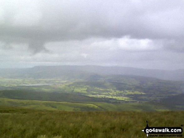 Walk po152 Allt Lwyd, Waun Rydd and Bryn from Talybont Reservoir - The Black Mountains from Waun Rydd