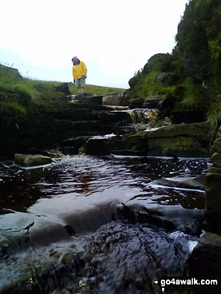 Walk po163 Pant y Creigiau and Darren Fach from Blaen y Glyn - The Blaen Caerfanell waterfall near Blaen y Glyn