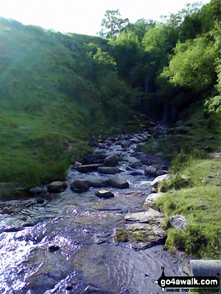 Walk po131 Bwlch y Ddwyallt and Fan y Big from Blaen y Glyn - Waterfalls near Blaen y Glyn