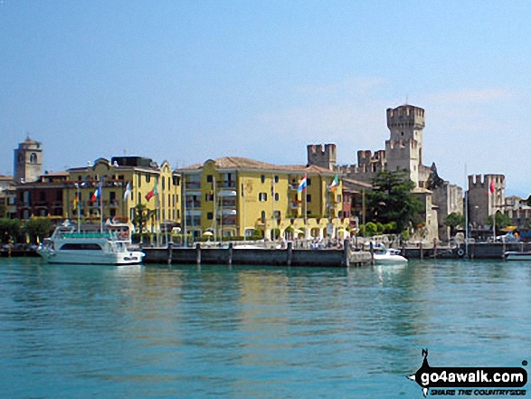 Walk lo126 Le Grotte di Catullo from Sirmione - Sirmione Port and Castle from the Desenzano del Garda Ferry, Lake Garda