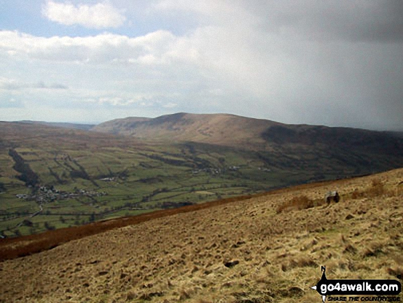 Walk c357 Aye Gill Pike, Snaizwold Fell and Great Knoutberry Hill from Dent - Wernside and Dentdale  from Aye Gill Pike