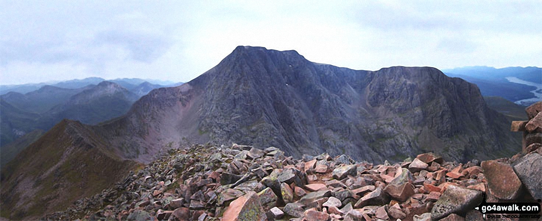 Ben Nevis and the Carn Mor Dearg (CMD) Arete (left) from the summit of Carn&nbspMor&nbspDearg