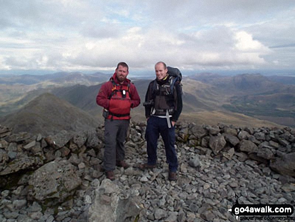 On the summit of Ben More on the Isle of Mull 